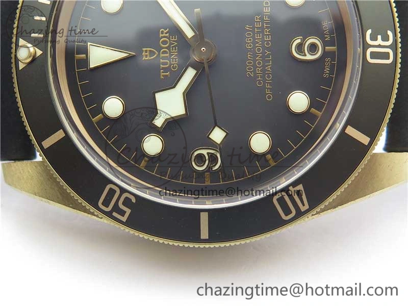 Effortless Heritage Black Bay Bronze Gray ZF 1:1 Best Edition on Leather Strap A 9759