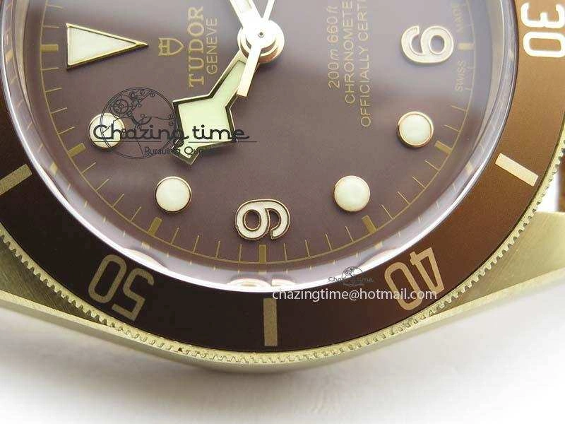 WeatherProof Heritage Black Bay Bronze V6F Best Edition On Brown Leather Strap A2824 ( Free Nato Strap ) V 9782