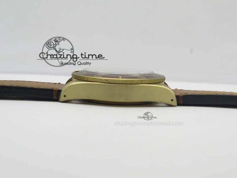 WeatherProof Heritage Black Bay Bronze V6F Best Edition On Brown Leather Strap A2824 ( Free Nato Strap ) V 9782