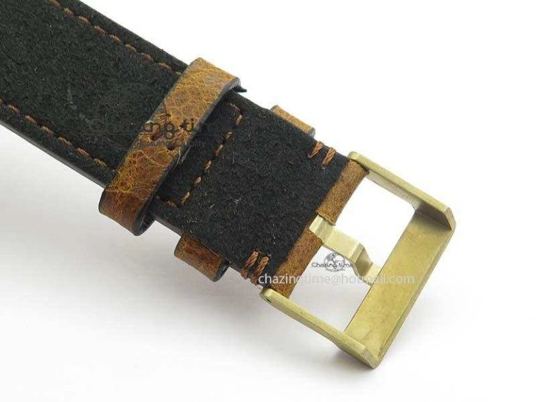 WeatherProof Heritage Black Bay Bronze V6F Best Edition On Brown Leather Strap A2824 ( Free Nato Strap ) V 9782
