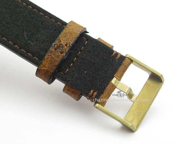 WeatherProof Heritage Black Bay Bronze V6F Best Edition On Brown Leather Strap A2824 ( Free Nato Strap ) V 9782