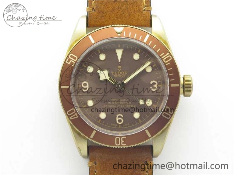 Heritage Black Bay Bronze XF 1:1 Best Edition on Brown Leather Strap A5612 V5  (Free Nato Strap) Compact 9762