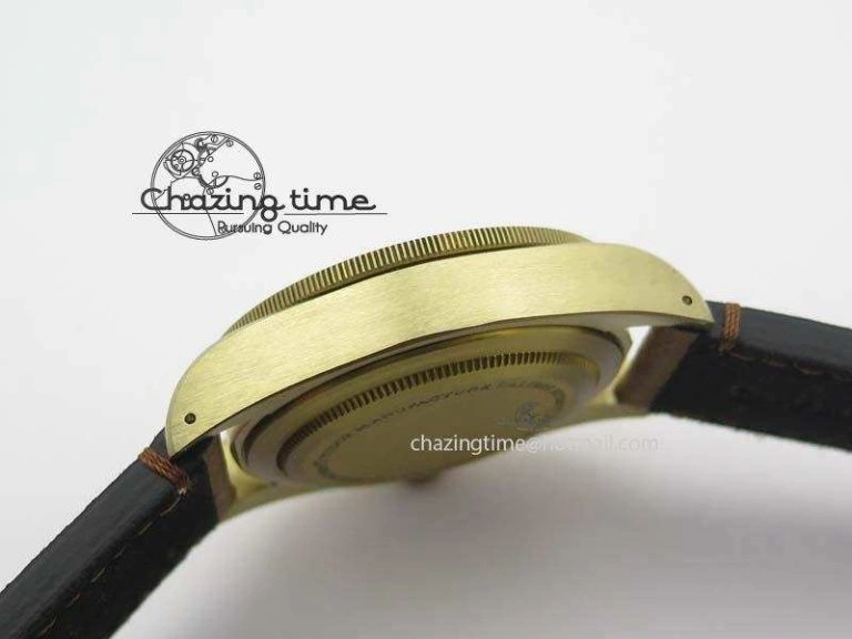 Breathable Heritage Black Bay Bronze ZF 1:1 Best Edition On Aged Brown Leather Strap A2824 V 9783
