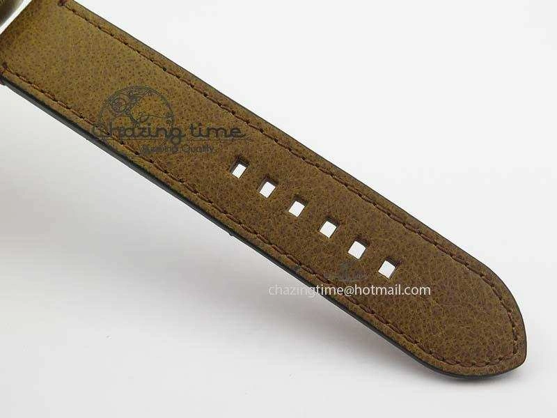 Breathable Heritage Black Bay Bronze ZF 1:1 Best Edition On Aged Brown Leather Strap A2824 V 9783