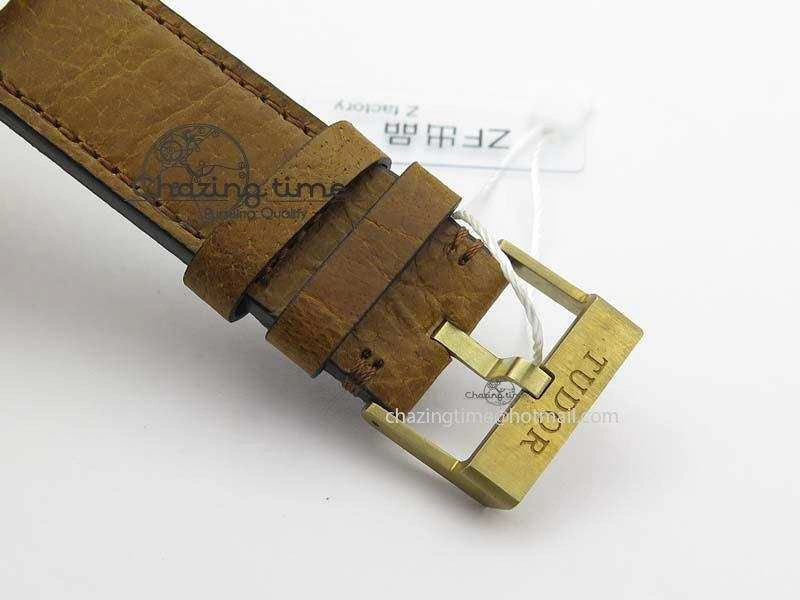 Breathable Heritage Black Bay Bronze ZF 1:1 Best Edition On Aged Brown Leather Strap A2824 V 9783