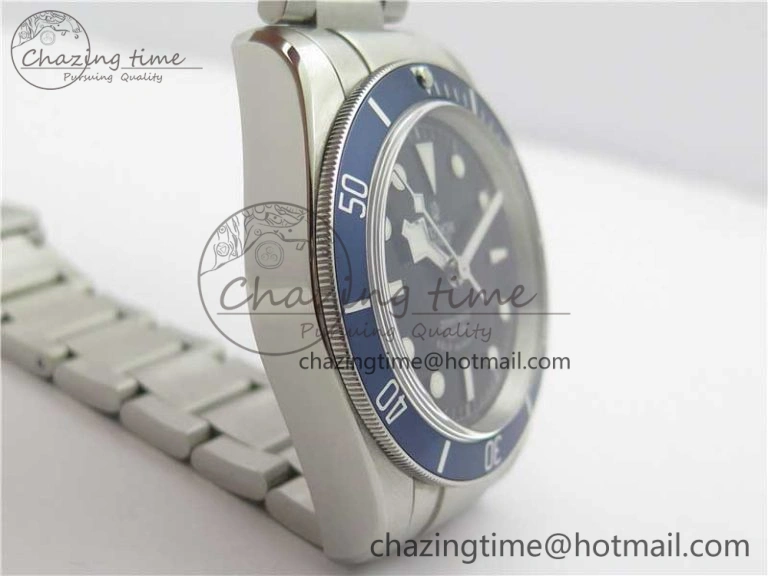 EasyCare Heritage Black Bay M79230B-0008 SS ZF 1:1 Best Edition Blue Bezel Black Dial on SS Bracelet A2824 (Free box) 9761