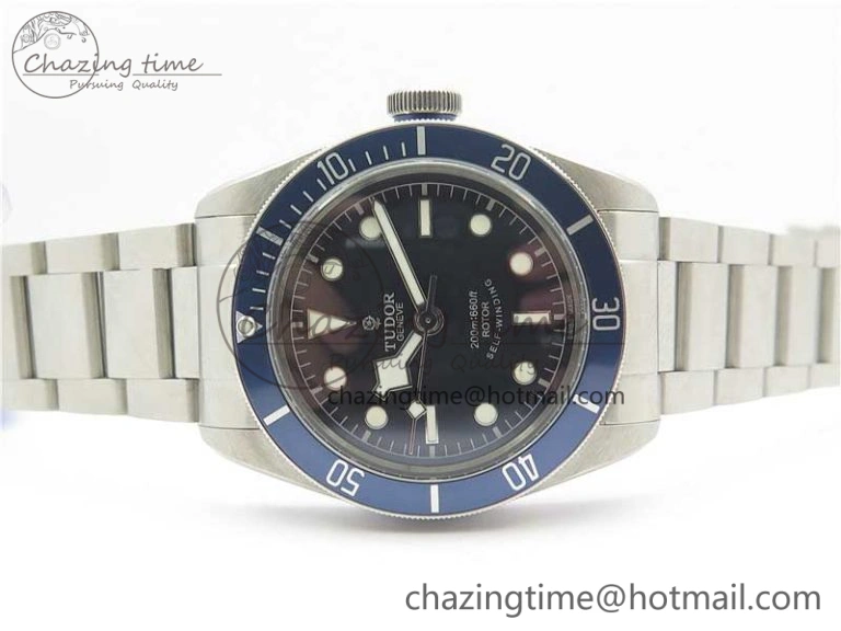 EasyCare Heritage Black Bay M79230B-0008 SS ZF 1:1 Best Edition Blue Bezel Black Dial on SS Bracelet A2824 (Free box) 9761