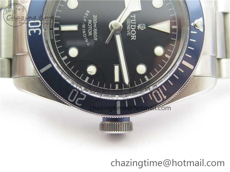 EasyCare Heritage Black Bay M79230B-0008 SS ZF 1:1 Best Edition Blue Bezel Black Dial on SS Bracelet A2824 (Free box) 9761