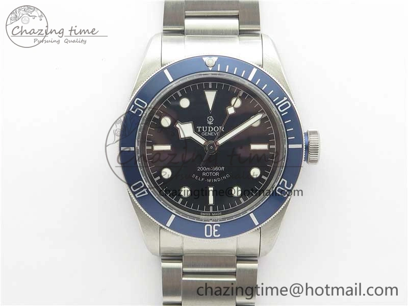 EasyCare Heritage Black Bay M79230B-0008 SS ZF 1:1 Best Edition Blue Bezel Black Dial on SS Bracelet A2824 (Free box) 9761
