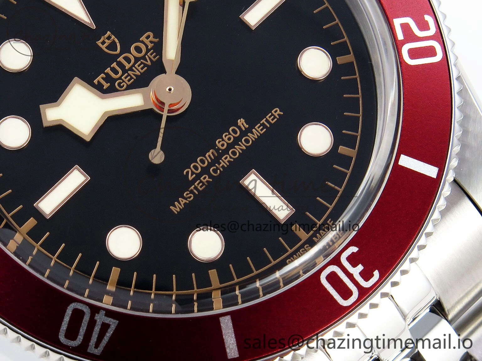 Functional Heritage Black Bay Red Bezel ZF 1:1 Best Edition on SS Jubilee Bracelet A 9736