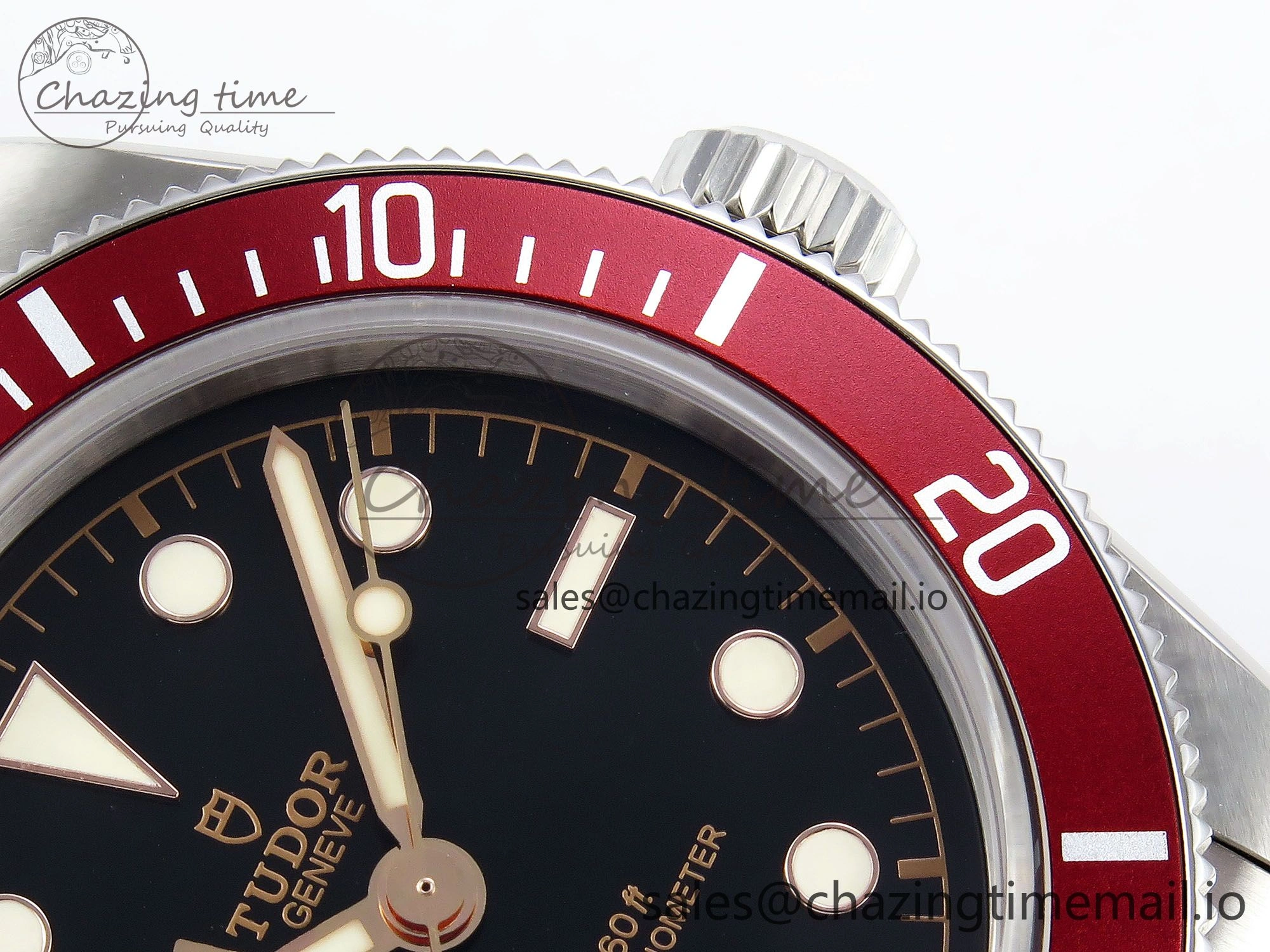 Functional Heritage Black Bay Red Bezel ZF 1:1 Best Edition on SS Jubilee Bracelet A 9736