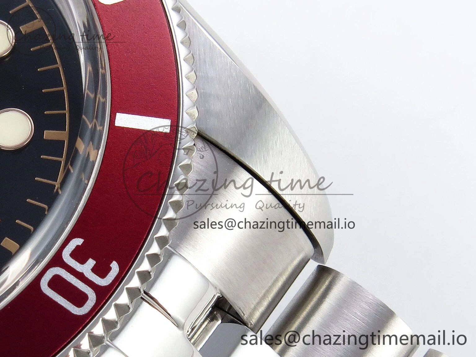 Functional Heritage Black Bay Red Bezel ZF 1:1 Best Edition on SS Jubilee Bracelet A 9736