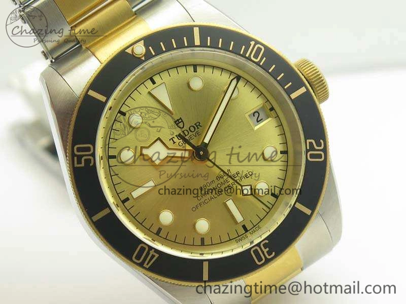 ZipUp Heritage Black Bay SS YG 2017 ZF 1:1 Best Edition Gold Dial On SS Bracelet A 9770