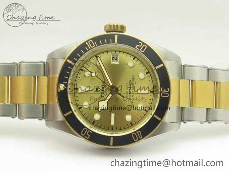 ZipUp Heritage Black Bay SS YG 2017 ZF 1:1 Best Edition Gold Dial On SS Bracelet A 9770