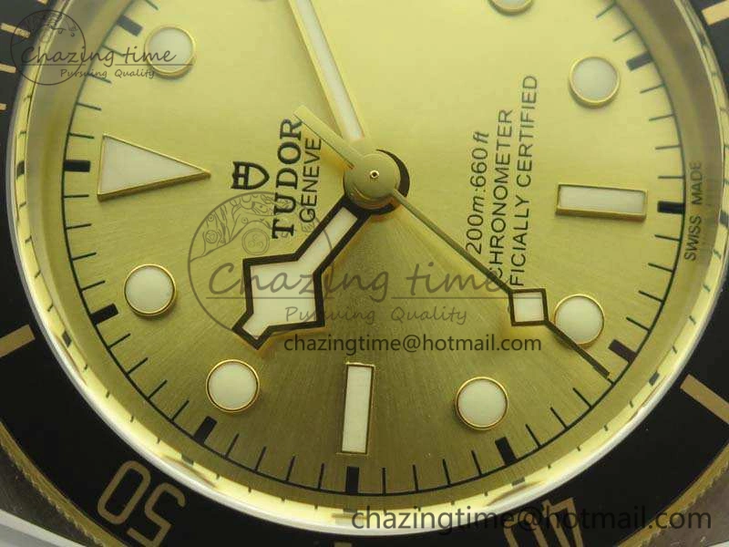 ZipUp Heritage Black Bay SS YG 2017 ZF 1:1 Best Edition Gold Dial On SS Bracelet A 9770