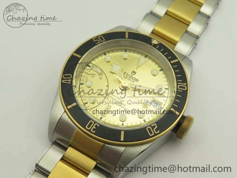 ZipUp Heritage Black Bay SS YG 2017 ZF 1:1 Best Edition Gold Dial On SS Bracelet A 9770