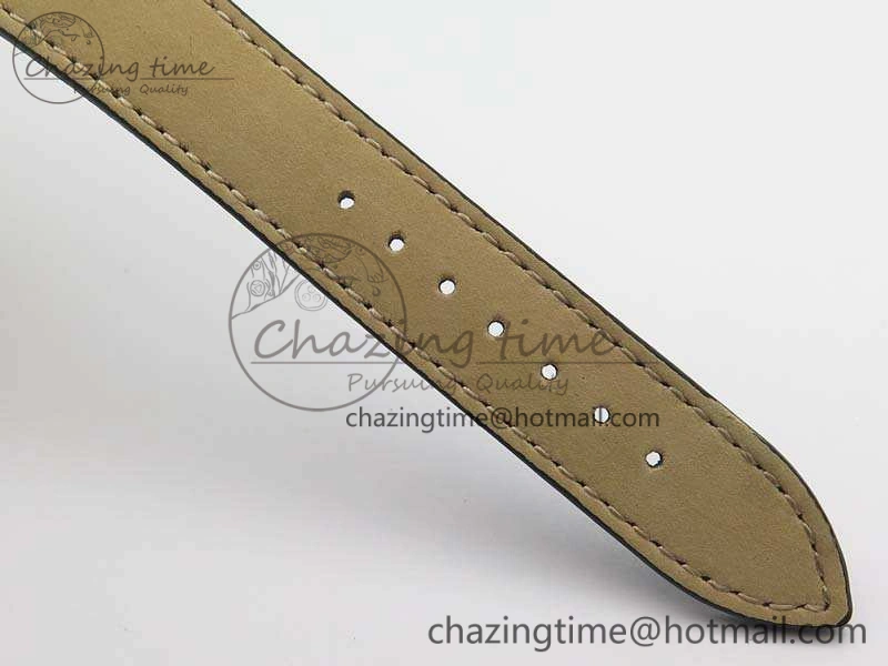 SmoothTexture Heritage Chrono 79350 SS Best Edition Black Dial On Leather Strap A 9771