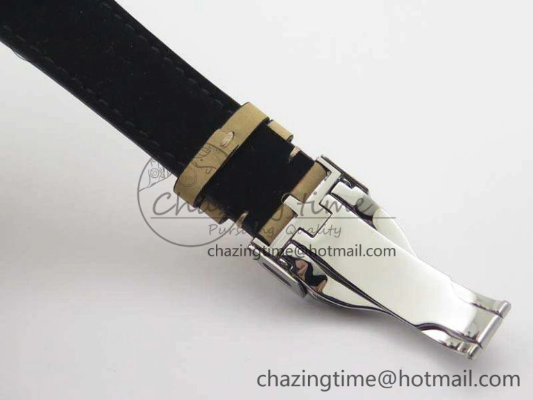 SmoothTexture Heritage Chrono 79350 SS Best Edition Black Dial On Leather Strap A 9771