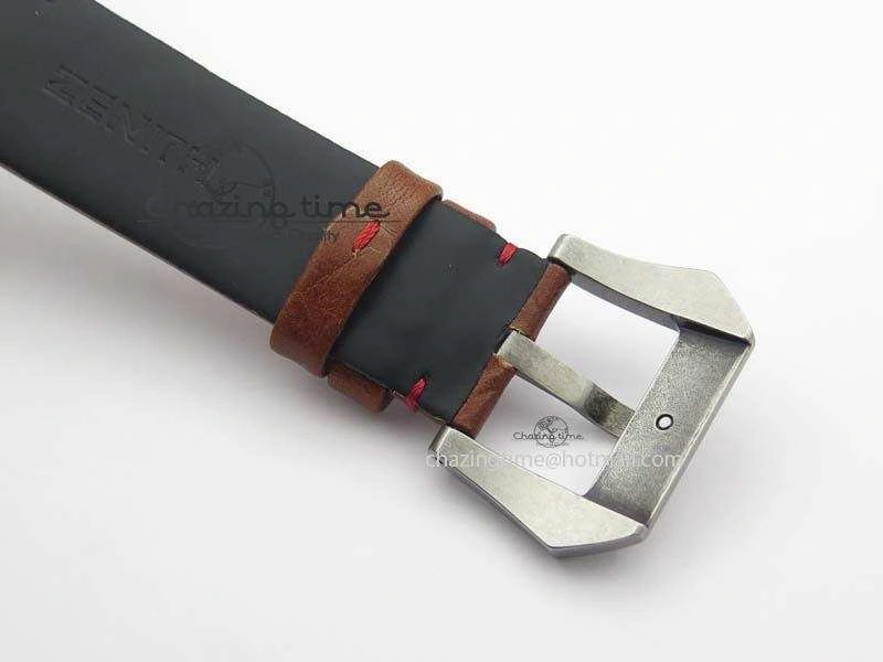 Heritage Pilot Ton-Up Aged SS Case Gray Dial On Leather Strap Jap Quartz WeatherProof 10036