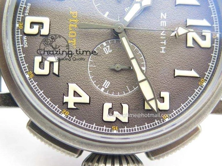 Youthful Heritage Pilot Ton-Up Aged SS Case V6F 1:1 Best Edition On Green Nubuck Strap A 10037