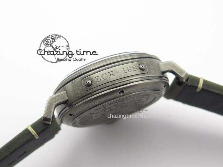 Youthful Heritage Pilot Ton-Up Aged SS Case V6F 1:1 Best Edition On Green Nubuck Strap A 10037