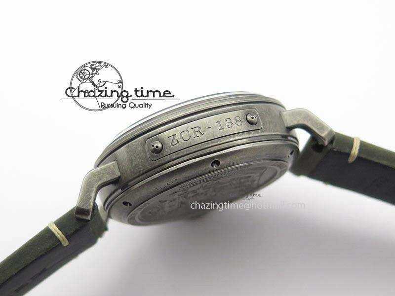 Youthful Heritage Pilot Ton-Up Aged SS Case V6F 1:1 Best Edition On Green Nubuck Strap A 10037
