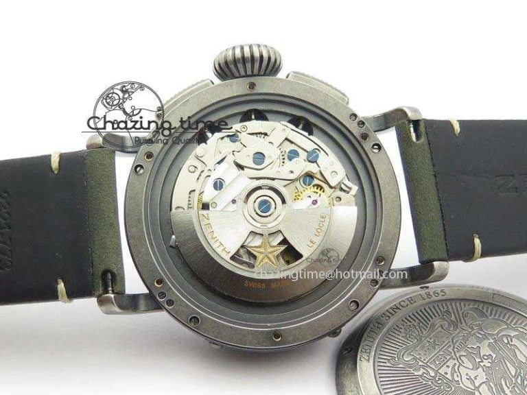 Youthful Heritage Pilot Ton-Up Aged SS Case V6F 1:1 Best Edition On Green Nubuck Strap A 10037