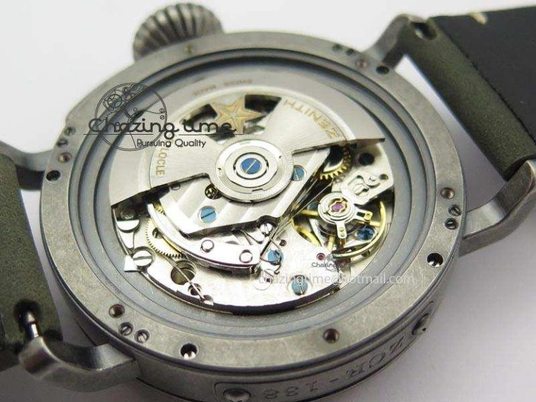 Youthful Heritage Pilot Ton-Up Aged SS Case V6F 1:1 Best Edition On Green Nubuck Strap A 10037
