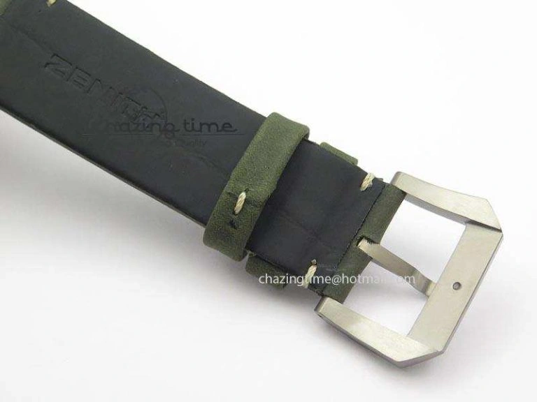 Youthful Heritage Pilot Ton-Up Aged SS Case V6F 1:1 Best Edition On Green Nubuck Strap A 10037