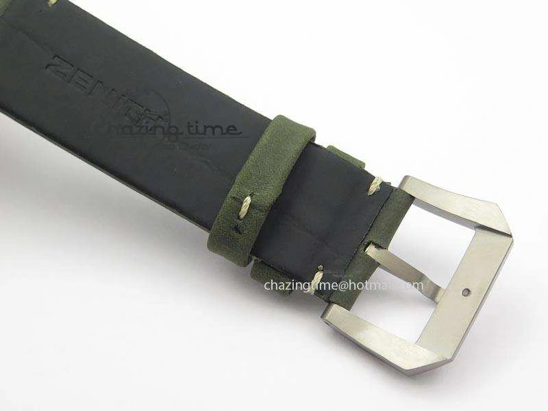 Youthful Heritage Pilot Ton-Up Aged SS Case V6F 1:1 Best Edition On Green Nubuck Strap A 10037