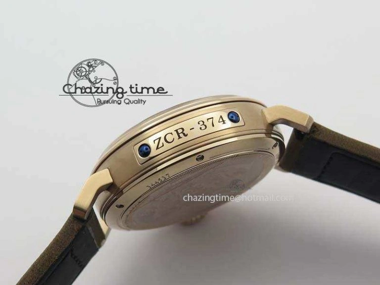 Heritage Pilot Ton-Up RG Case Black Dial On Brown Asso Leather Strap Jap Quartz Neat 10032