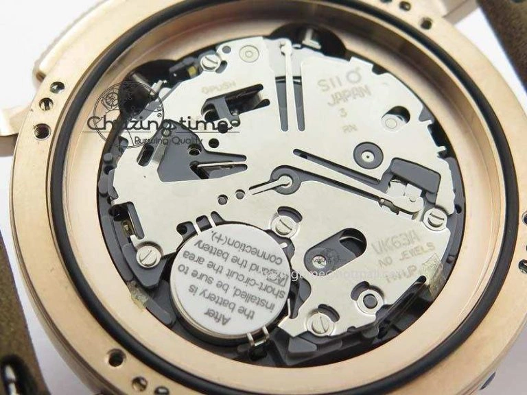 Heritage Pilot Ton-Up RG Case Black Dial On Brown Asso Leather Strap Jap Quartz Neat 10032