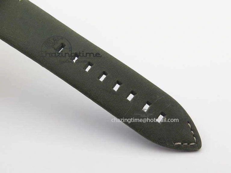 FlexibleFit Heritage Pilot Ton-Up RG Case Gray Dial On Green Leather Strap Jap Quartz 10034