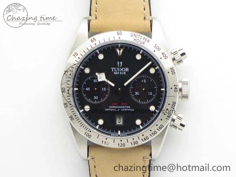 Heritage Ranger SS Black Dial on Brown Leather Strap A QuickDry 9801