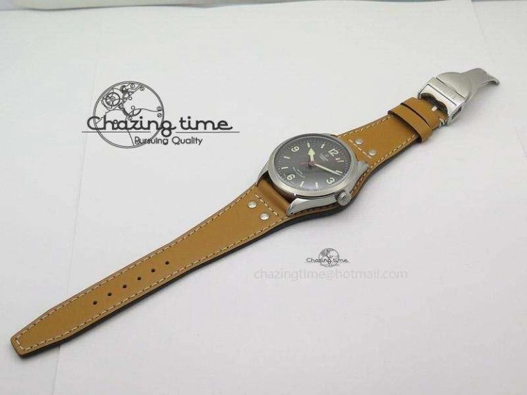 Heritage Ranger SS Black Dial on Brown Leather Strap A QuickDry 9801