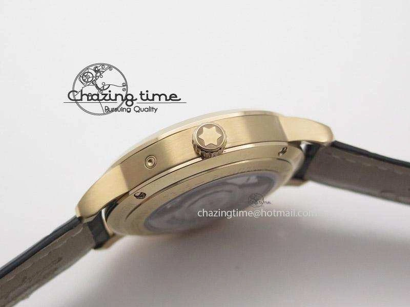 FreshLook Heritage Spirit Moonphase RG Black Dial On Black Leather Strap MIYOTA 7622