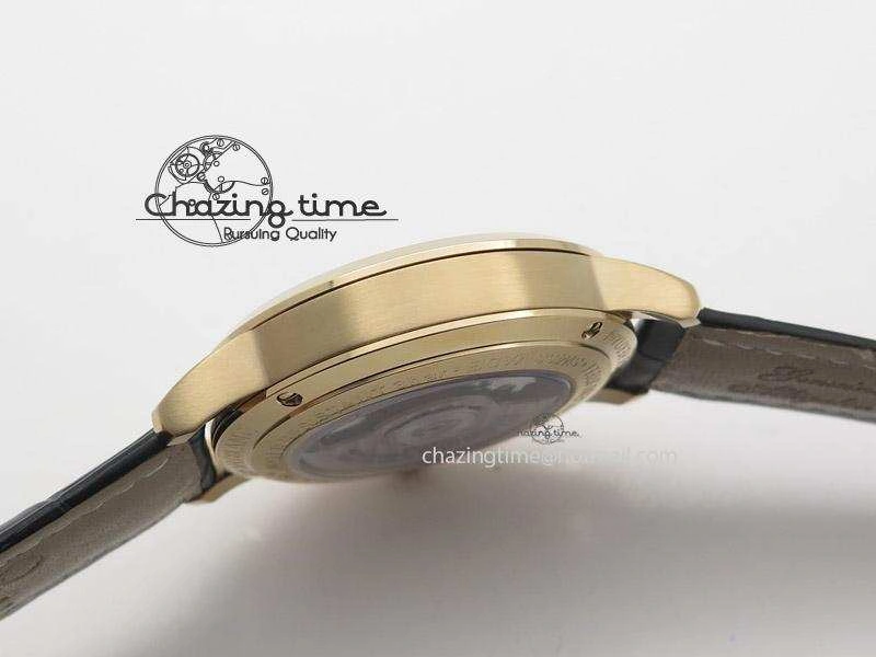 FreshLook Heritage Spirit Moonphase RG Black Dial On Black Leather Strap MIYOTA 7622