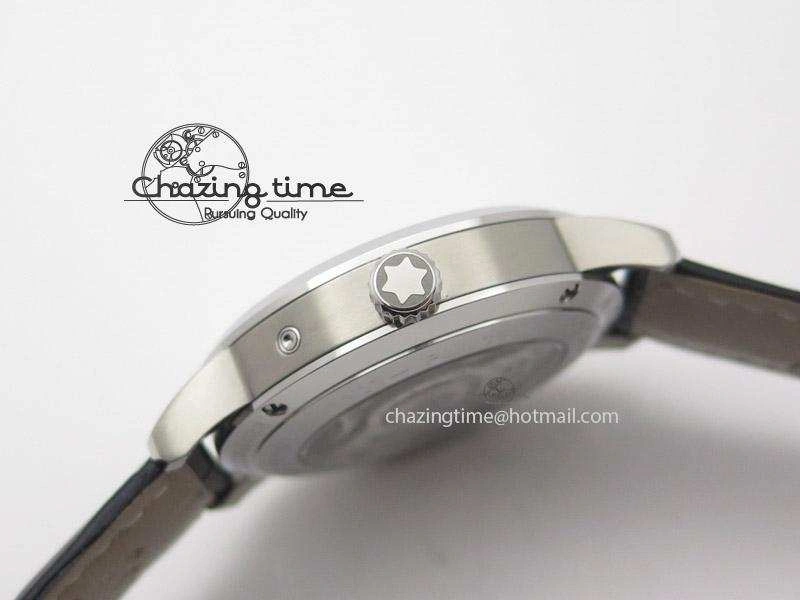 MoistureWicking Heritage Spirit Moonphase SS Silver Dial SS Markers On Black Leather Strap MIYOTA 7626