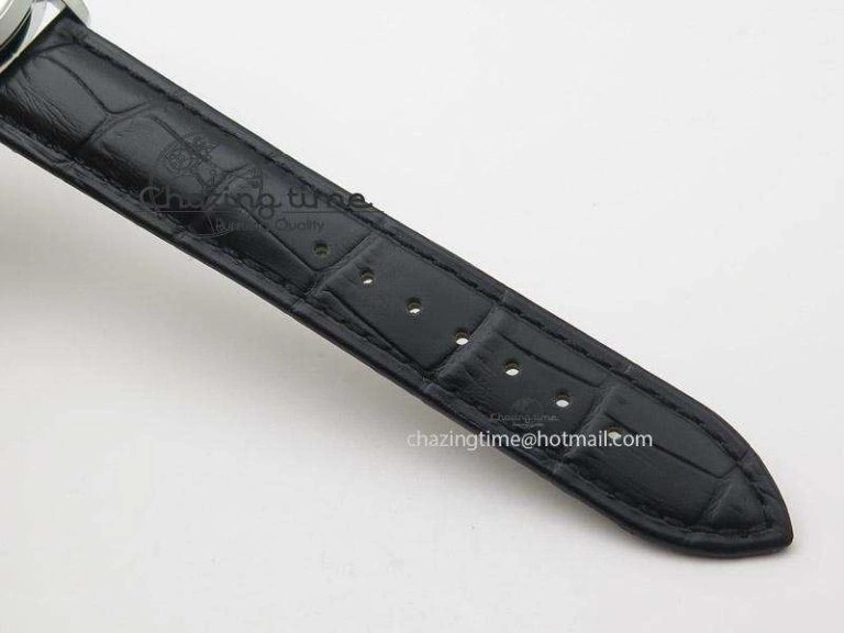 MoistureWicking Heritage Spirit Moonphase SS Silver Dial SS Markers On Black Leather Strap MIYOTA 7626