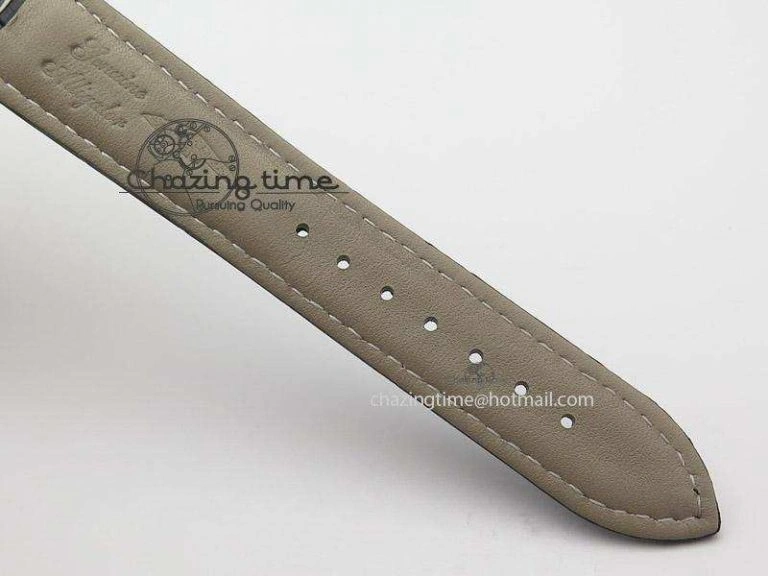 MoistureWicking Heritage Spirit Moonphase SS Silver Dial SS Markers On Black Leather Strap MIYOTA 7626