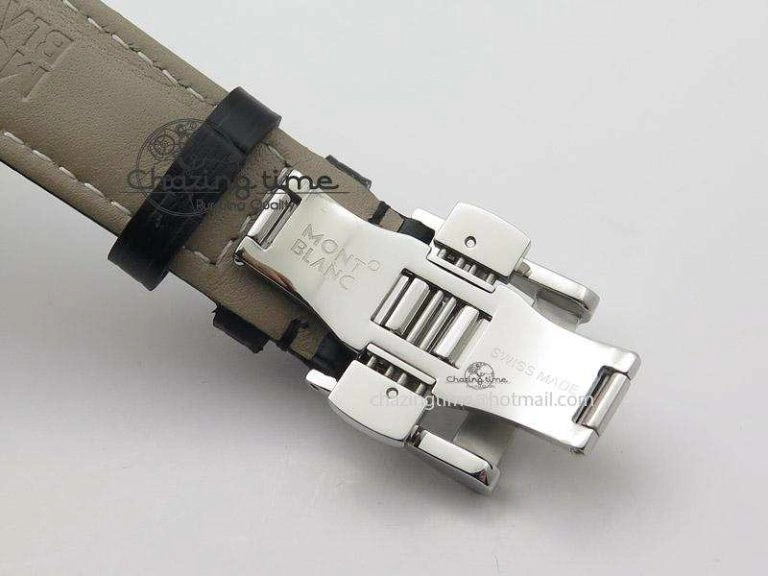 MoistureWicking Heritage Spirit Moonphase SS Silver Dial SS Markers On Black Leather Strap MIYOTA 7626