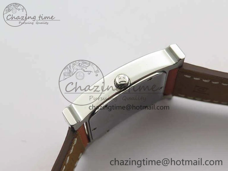 Heure H Ladies SS MKF 1:1 Best Edition White Dial On Leather Strap Swiss Quartz Flexible 6667