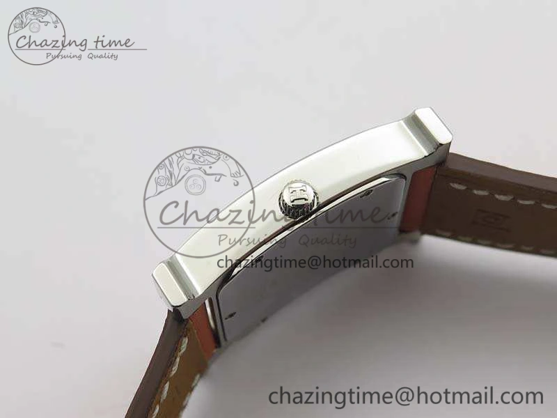 Heure H Ladies SS MKF 1:1 Best Edition White Dial On Leather Strap Swiss Quartz Flexible 6667