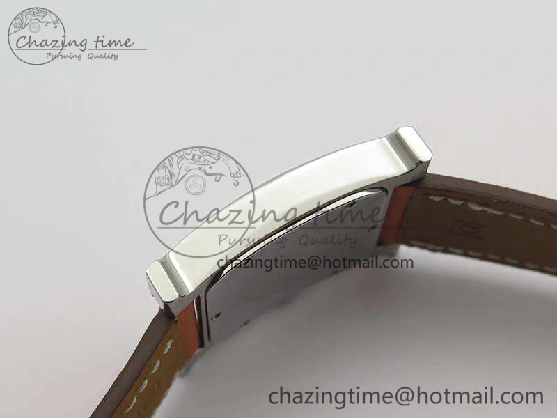 Heure H Ladies SS MKF 1:1 Best Edition White Dial On Leather Strap Swiss Quartz Flexible 6667