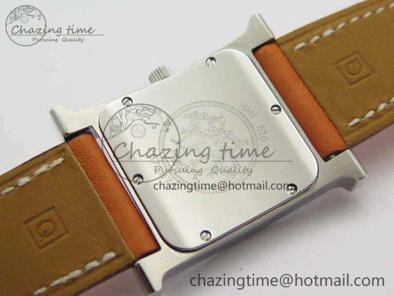 Heure H Ladies SS MKF 1:1 Best Edition White Dial On Leather Strap Swiss Quartz Flexible 6667