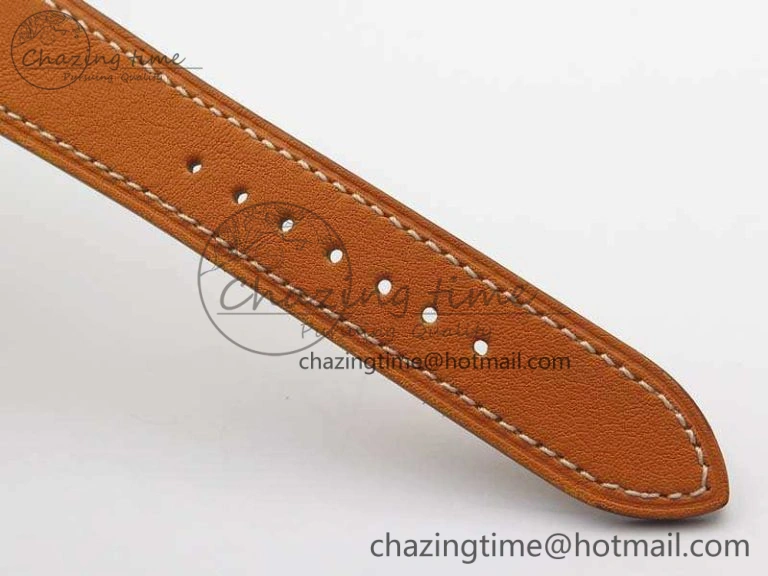 Heure H Ladies SS MKF 1:1 Best Edition White Dial On Leather Strap Swiss Quartz Flexible 6667
