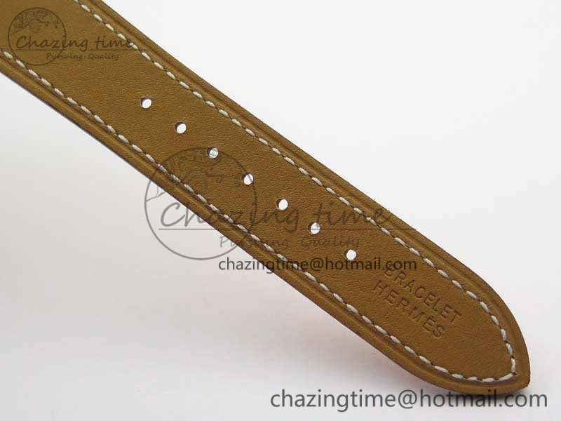 Heure H Ladies SS MKF 1:1 Best Edition White Dial On Leather Strap Swiss Quartz Flexible 6667