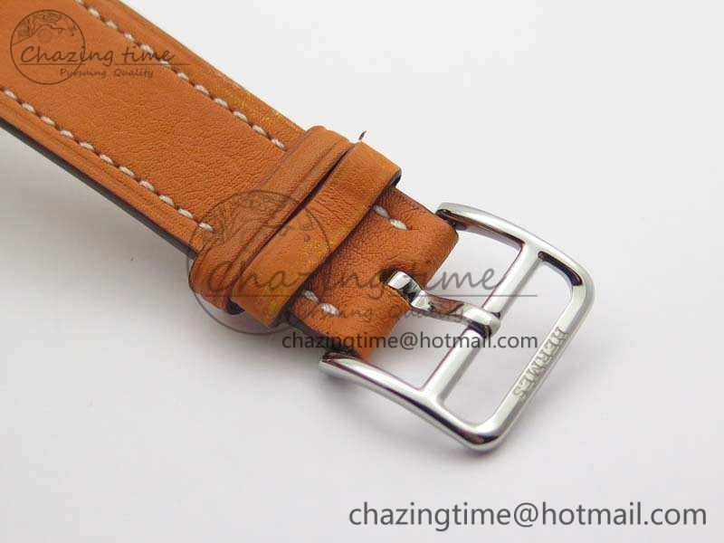 Heure H Ladies SS MKF 1:1 Best Edition White Dial On Leather Strap Swiss Quartz Flexible 6667