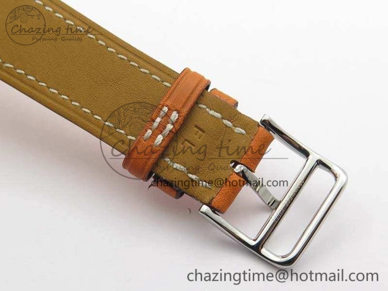 Heure H Ladies SS MKF 1:1 Best Edition White Dial On Leather Strap Swiss Quartz Flexible 6667