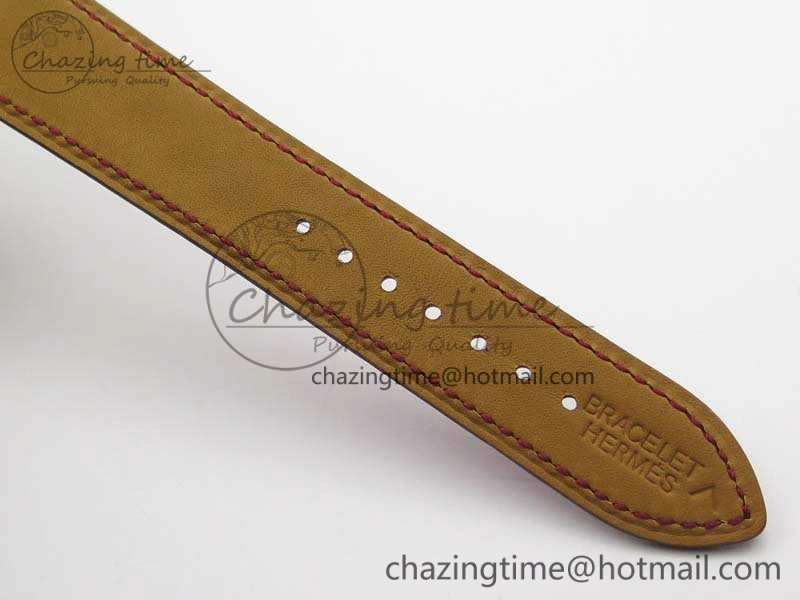 Comfortable Heure H Ladies SS MKF 1:1 Best Edition White MOP Dial On Red Croc Leather Strap Swiss Quartz 6664